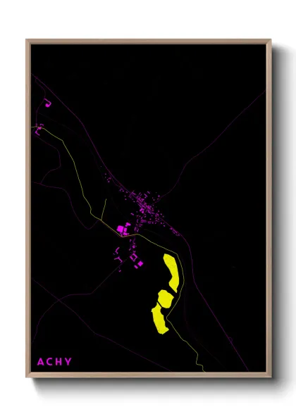 Une affiche de carte sur Achy