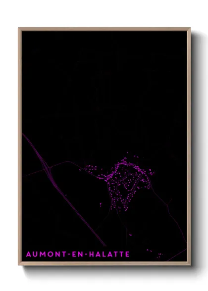 Une affiche de carte sur Aumont-en-Halatte