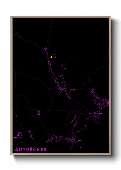 Une affiche de carte sur Autrêches