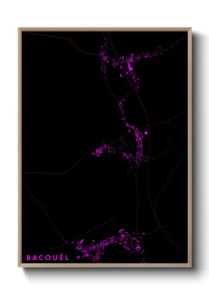 Une affiche de carte sur Bacouël