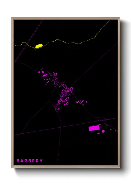 Une affiche de carte sur Barbery