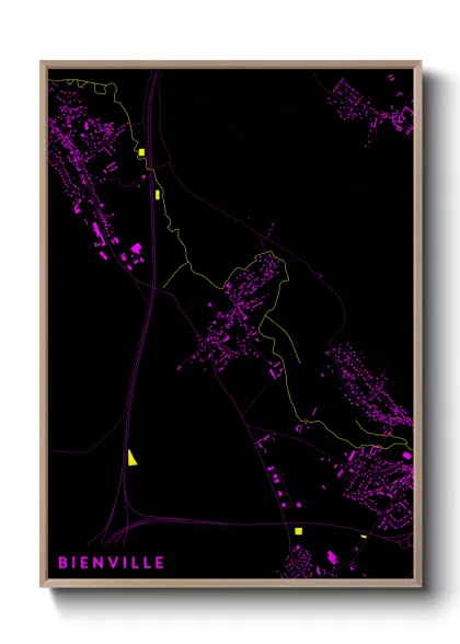 Une affiche de carte sur Bienville