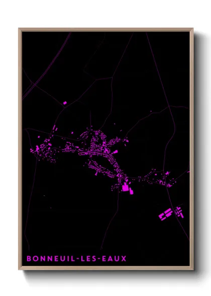 Une affiche de carte sur Bonneuil-les-Eaux