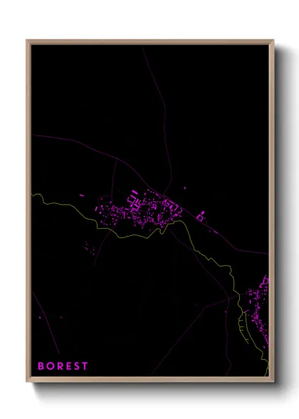 Une affiche de carte sur Borest