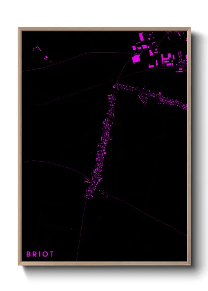 Une affiche de carte sur Briot
