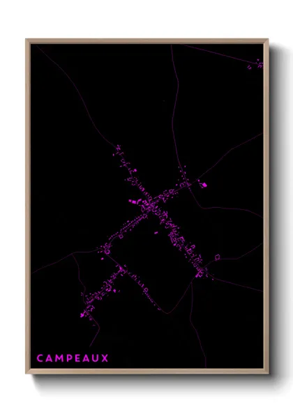 Une affiche de carte sur Campeaux