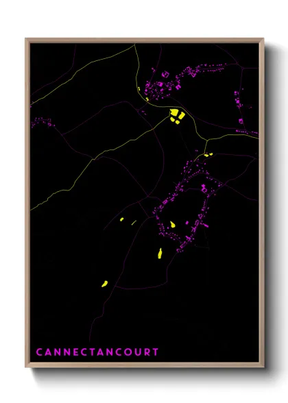 Une affiche de carte sur Cannectancourt