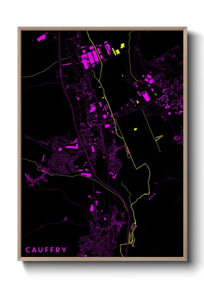Une affiche de carte sur Cauffry