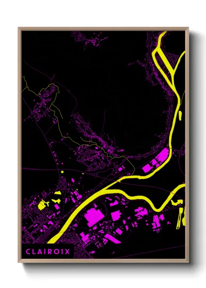 Une affiche de carte sur Clairoix