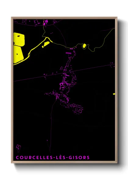 Une affiche de carte sur Courcelles-lès-Gisors