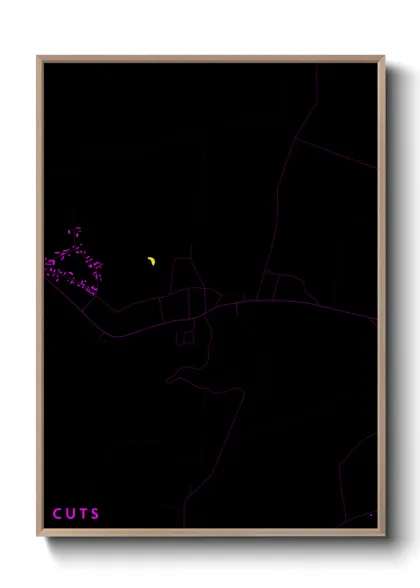 Une affiche de carte sur Cuts