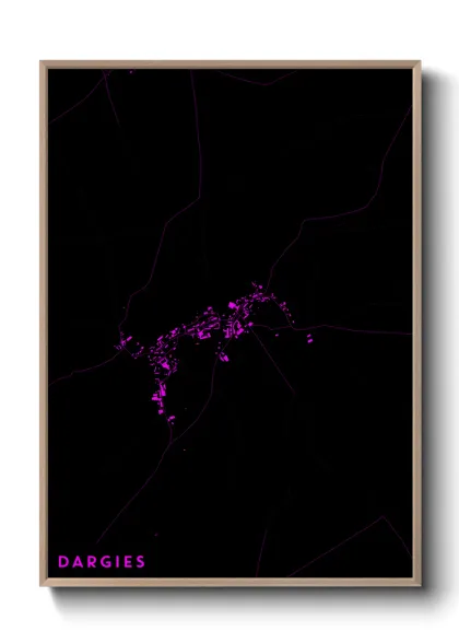 Une affiche de carte sur Dargies