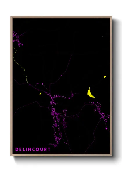 Une affiche de carte sur Delincourt