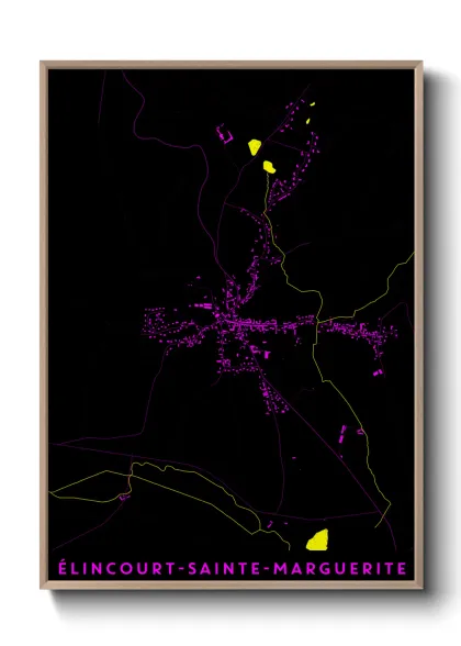 Une affiche de carte sur Élincourt-Sainte-Marguerite