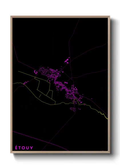 Une affiche de carte sur Étouy