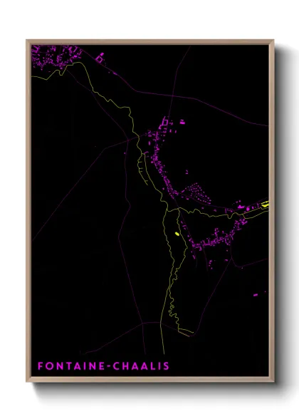 Une affiche de carte sur Fontaine-Chaalis