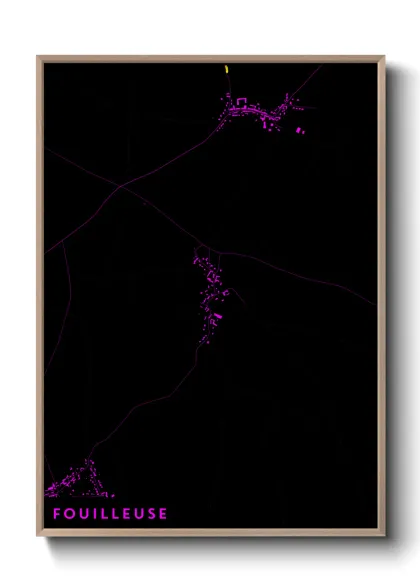 Une affiche de carte sur Fouilleuse