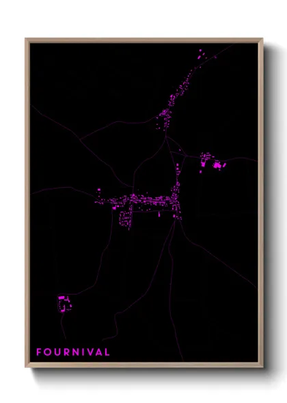 Une affiche de carte sur Fournival