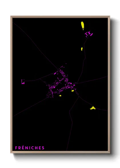 Une affiche de carte sur Fréniches