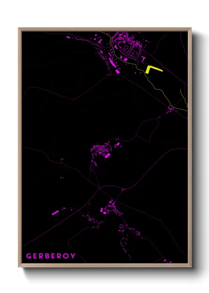 Une affiche de carte sur Gerberoy