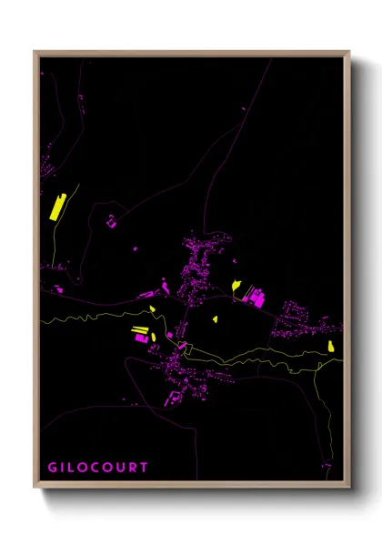 Une affiche de carte sur Gilocourt