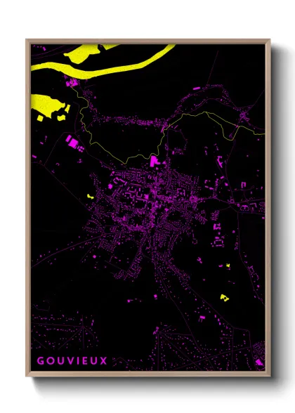 Une affiche de carte sur Gouvieux