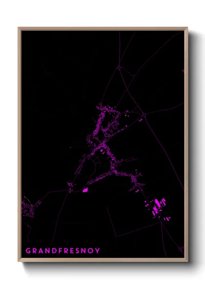 Une affiche de carte sur Grandfresnoy