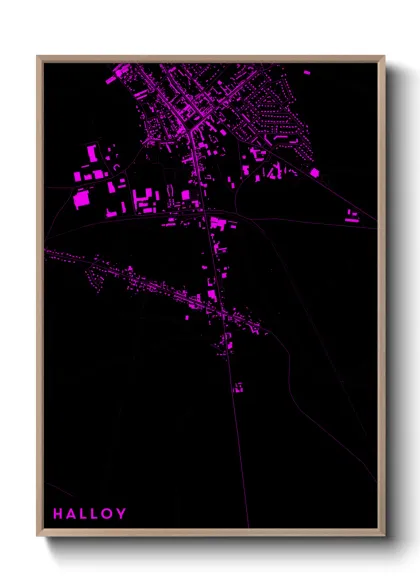 Une affiche de carte sur Halloy