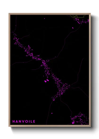 Une affiche de carte sur Hanvoile