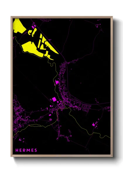 Une affiche de carte sur Hermes