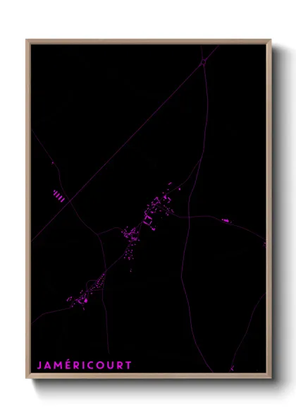 Une affiche de carte sur Jaméricourt