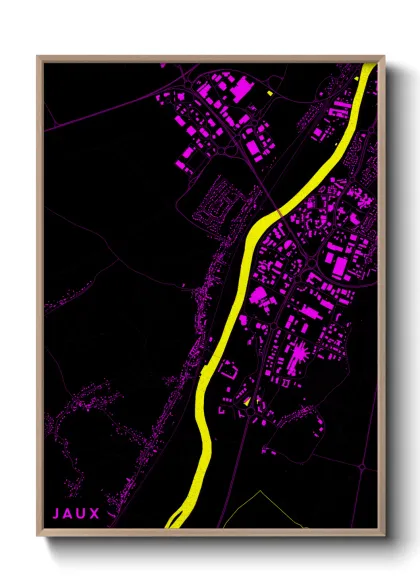 Une affiche de carte sur Jaux