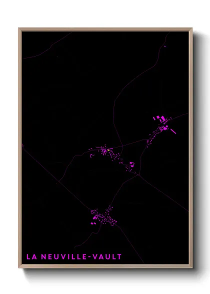Une affiche de carte sur La Neuville-Vault