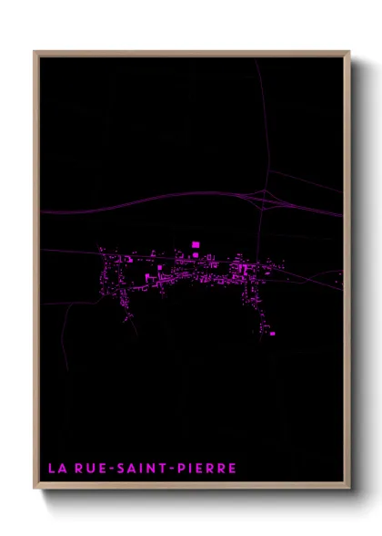 Une affiche de carte sur La Rue-Saint-Pierre