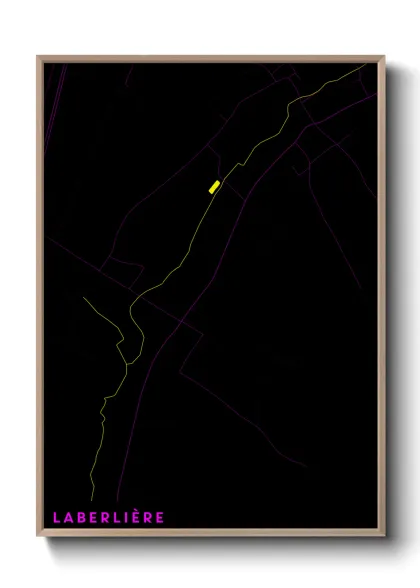 Une affiche de carte sur Laberlière