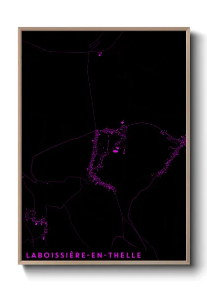 Une affiche de carte sur Laboissière-en-Thelle