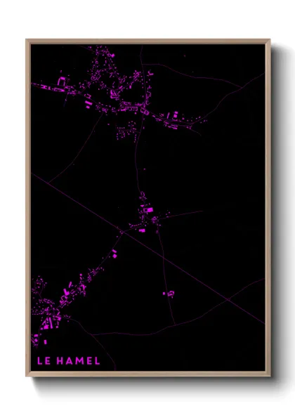 Une affiche de carte sur Le Hamel