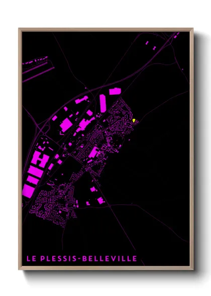 Une affiche de carte sur Le Plessis-Belleville