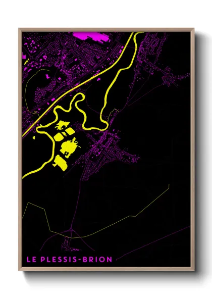 Une affiche de carte sur Le Plessis-Brion