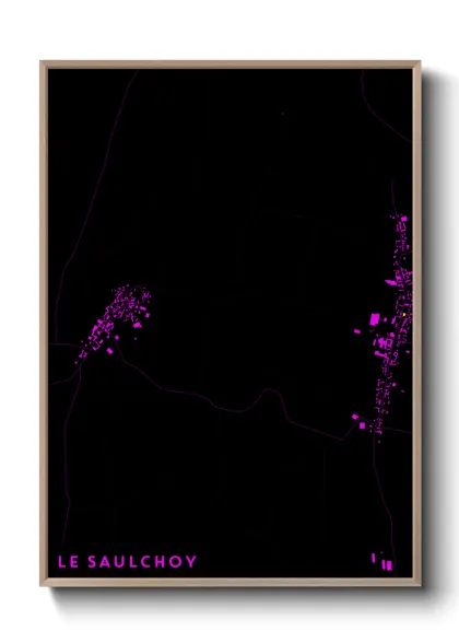 Une affiche de carte sur Le Saulchoy