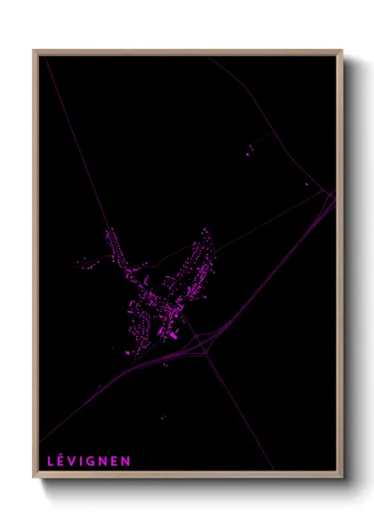 Une affiche de carte sur Lévignen