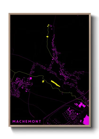 Une affiche de carte sur Machemont