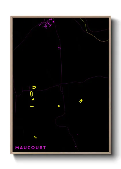 Une affiche de carte sur Maucourt