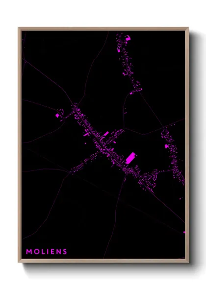 Une affiche de carte sur Moliens