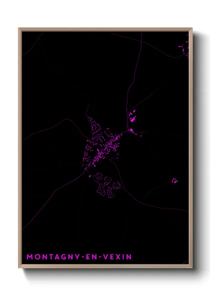 Une affiche de carte sur Montagny-en-Vexin