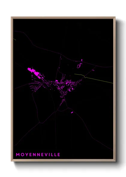 Une affiche de carte sur Moyenneville