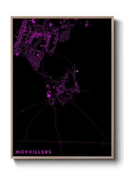 Une affiche de carte sur Moyvillers