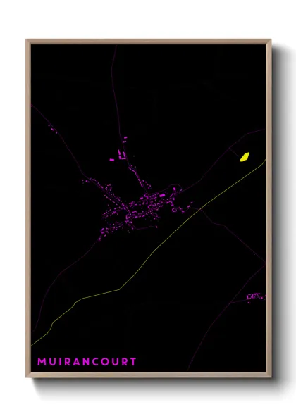 Une affiche de carte sur Muirancourt