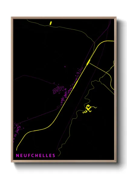 Une affiche de carte sur Neufchelles