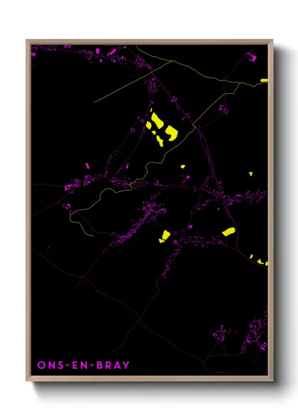 Une affiche de carte sur Ons-en-Bray